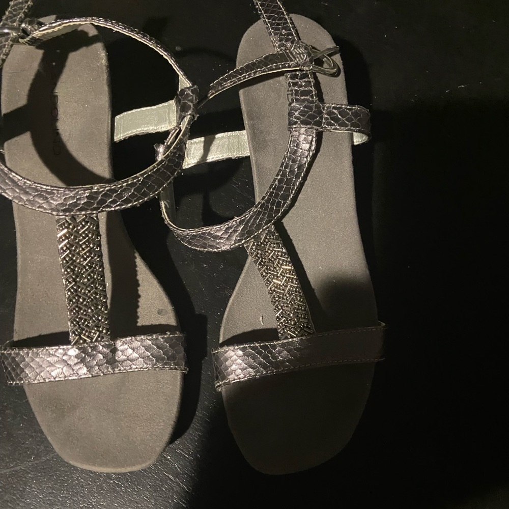 Gray colored beaded Sandal
